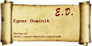 Egner Dominik névjegykártya